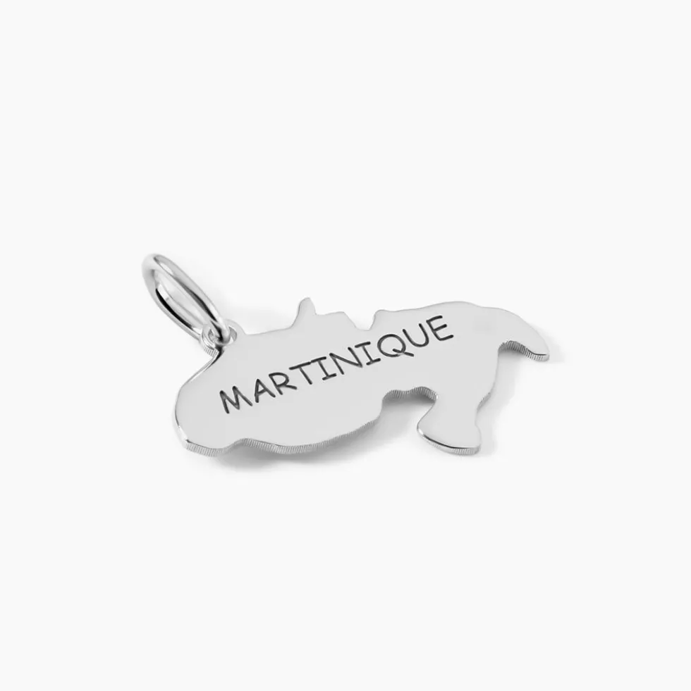 Pendentif Thea Argent Blanc