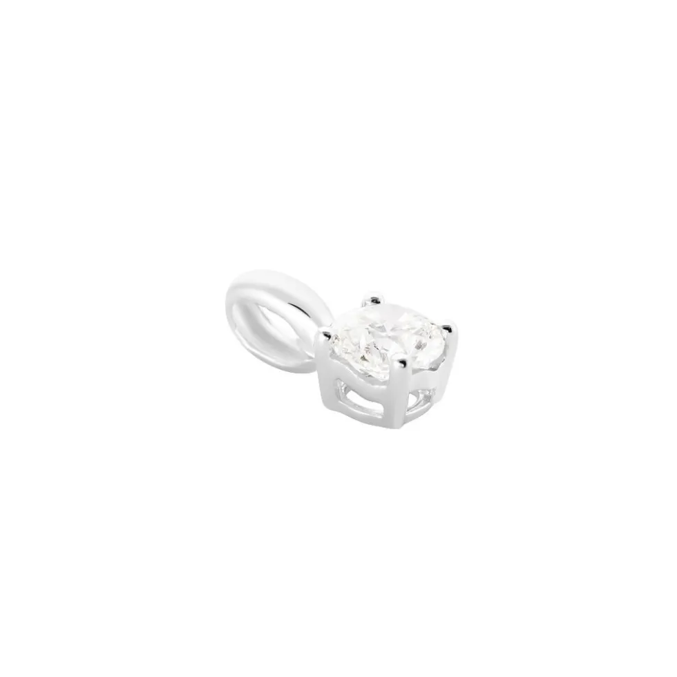 Pendentif Victoria Or Blanc Diamant
