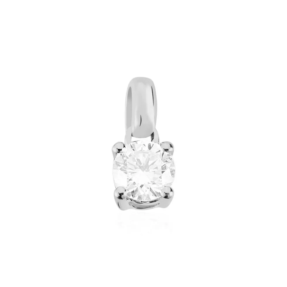 Pendentif Victoria Or Blanc Diamant