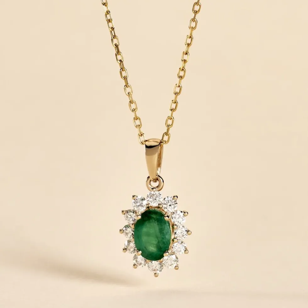 Pendentif Vladimir Or Jaune Rubis Diamants