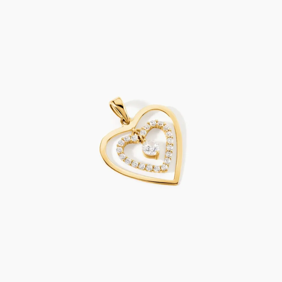 Pendentif Ademe Or Jaune Oxyde De Zirconium