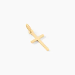 Pendentif Aidana Croix Striee Or Jaune