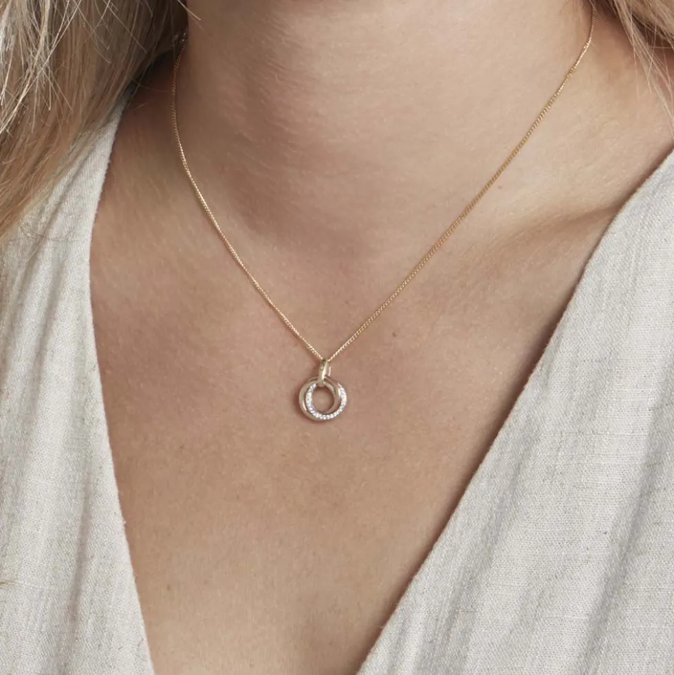 Pendentif Amaiur Or Tricolore Oxydes De Zirconium