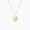Pendentif Amarante Vierge Rond Or Jaune