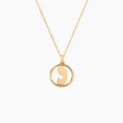 Pendentif Amaria Vierge Rond Diamante Or Jaune