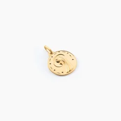 Pendentif Amber Vierge Rond Diamante Or Jaune