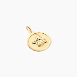 Pendentif Ange Rond Or Jaune