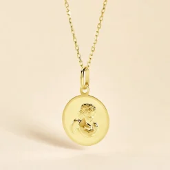 Pendentif Ange Rond Or Jaune