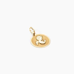 Pendentif Ange Rond Or Jaune
