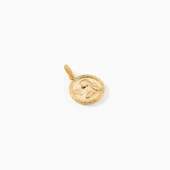 Pendentif Ange Rond Sable Or Jaune