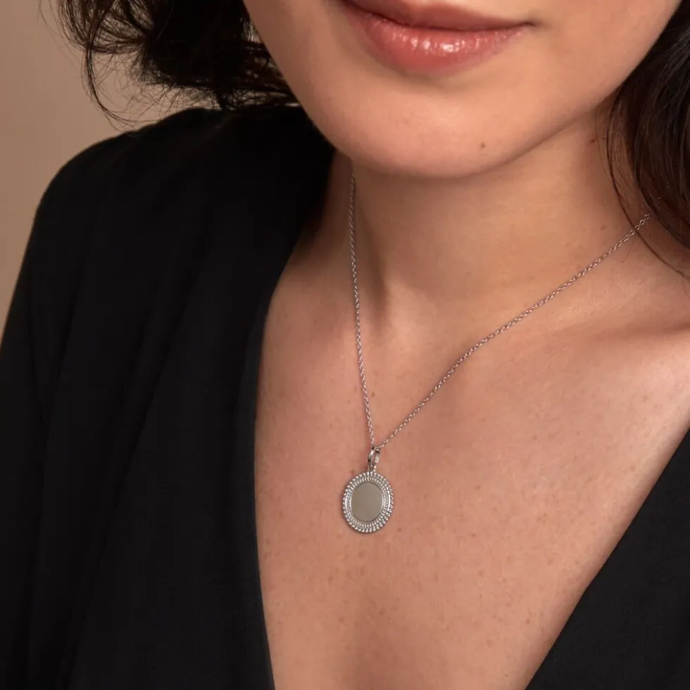 Pendentif Ashe Argent Blanc