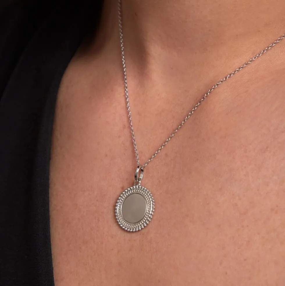 Pendentif Ashe Argent Blanc