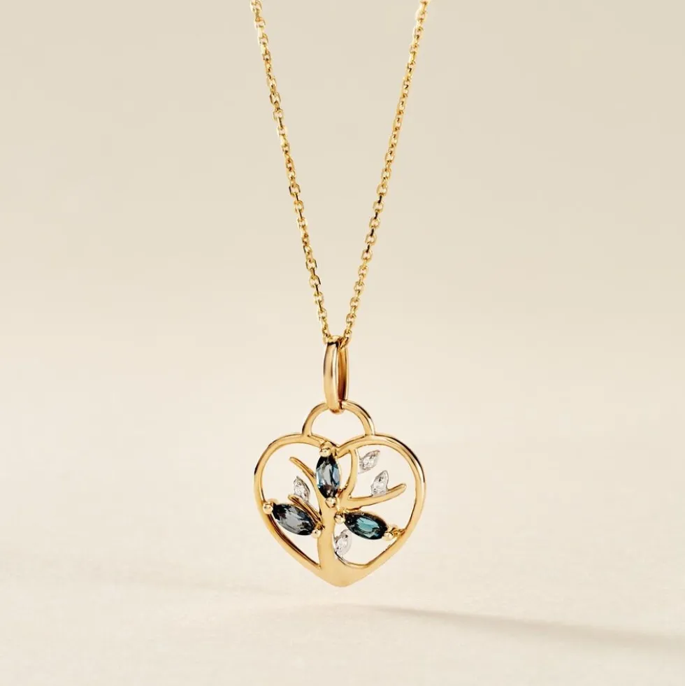 Pendentif Baylee Or Jaune Topaze Oxyde De Zirconium