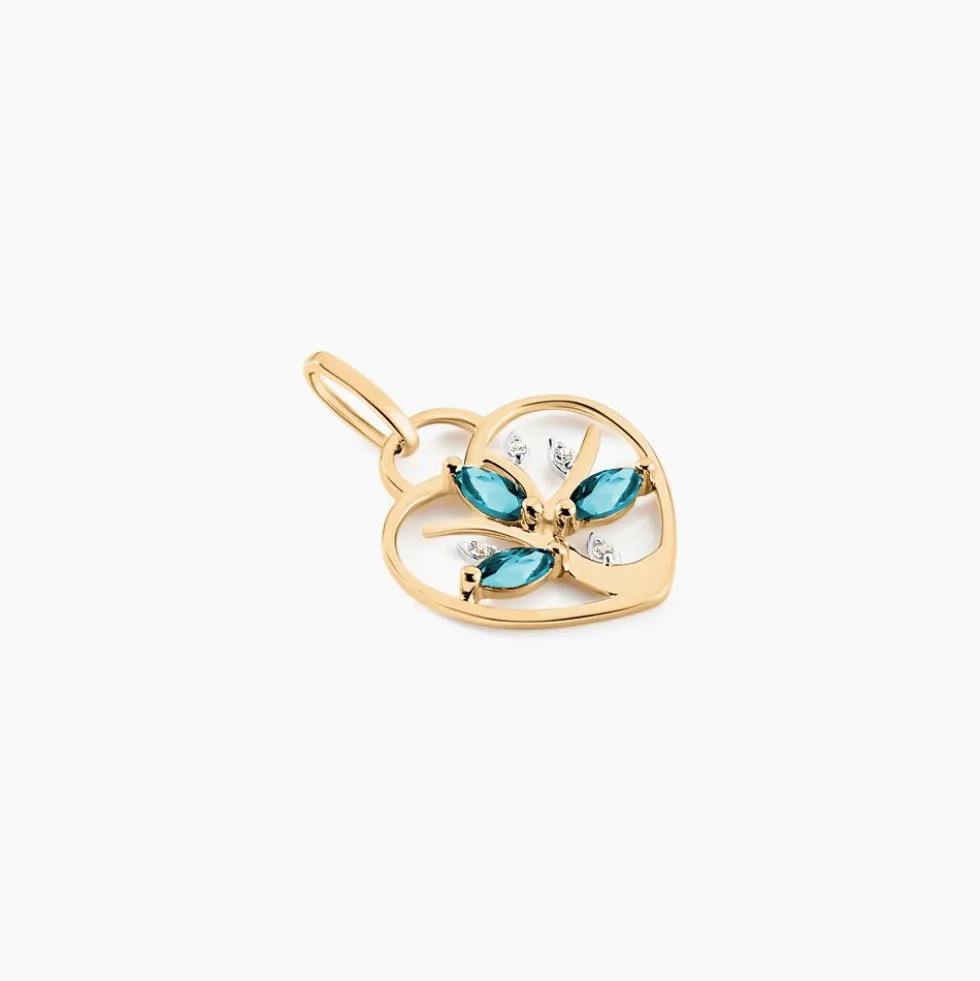 Pendentif Baylee Or Jaune Topaze Oxyde De Zirconium