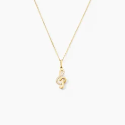 Pendentif Caprais Or Jaune Oxydes De Zirconium