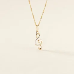 Pendentif Caprais Or Jaune Oxydes De Zirconium