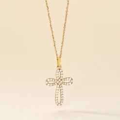 Pendentif Chastity Or Jaune Oxyde De Zirconium