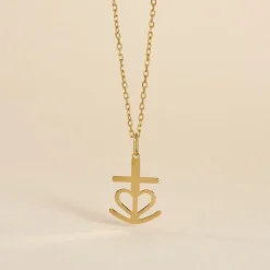 Pendentif Cobeia Croix De Camargue Or Jaune