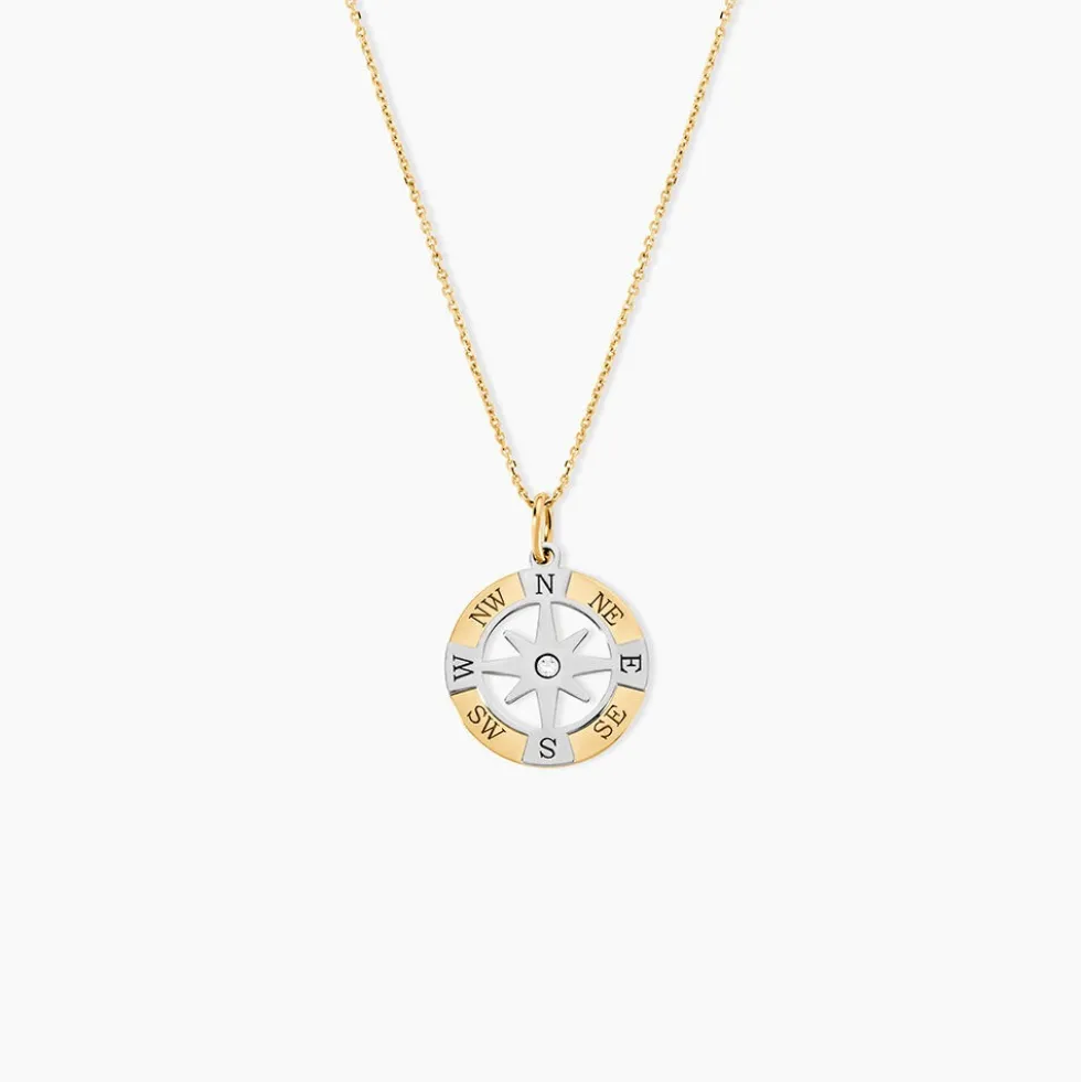 Pendentif Demyan Or Bicolore Oxyde De Zirconium