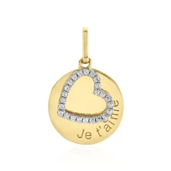 Pendentif Dezirinda Or Jaune Oxyde De Zirconium