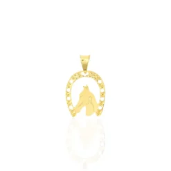 Pendentif Egide Fer A Cheval Or Jaune