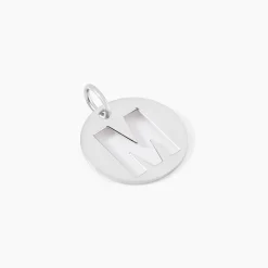 Pendentif Elio M Argent Blanc