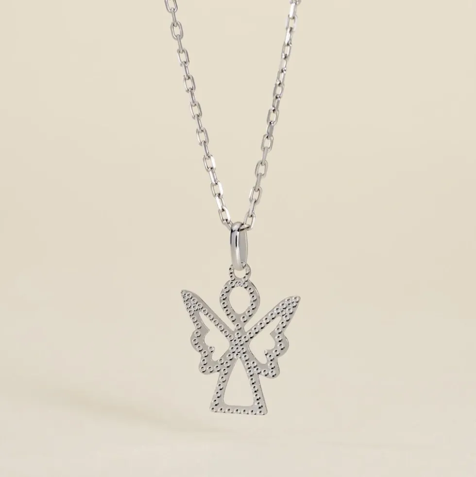 Pendentif Estrellita Ange Or Blanc