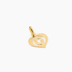 Pendentif Eudocie Coeur Lettre Or Jaune