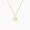 Pendentif Eudocie Coeur Lettre Or Jaune