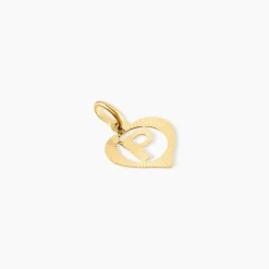 Pendentif Eudocie Coeur Lettre Or Jaune