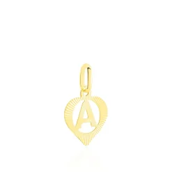 Pendentif Eudocie Coeur Lettre Or Jaune