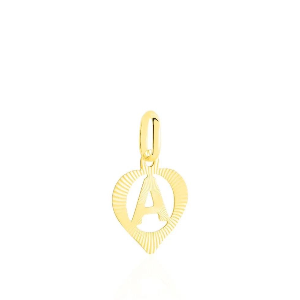 Pendentif Eudocie Coeur Lettre Or Jaune