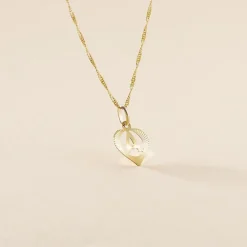Pendentif Eudocie Coeur Lettre Or Jaune
