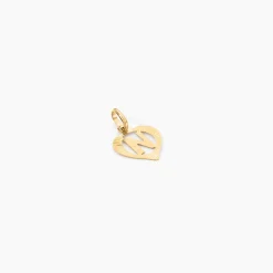 Pendentif Eudocie Coeur Lettre Or Jaune