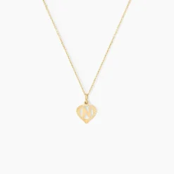 Pendentif Eudocie Coeur Lettre Or Jaune