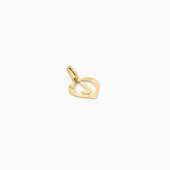 Pendentif Eudocie Coeur Lettre Or Jaune