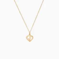 Pendentif Eudocie Coeur Lettre Or Jaune