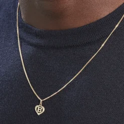 Pendentif Eudocie Coeur Lettre Or Jaune