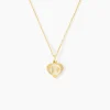 Pendentif Eudocie Coeur Lettre Or Jaune