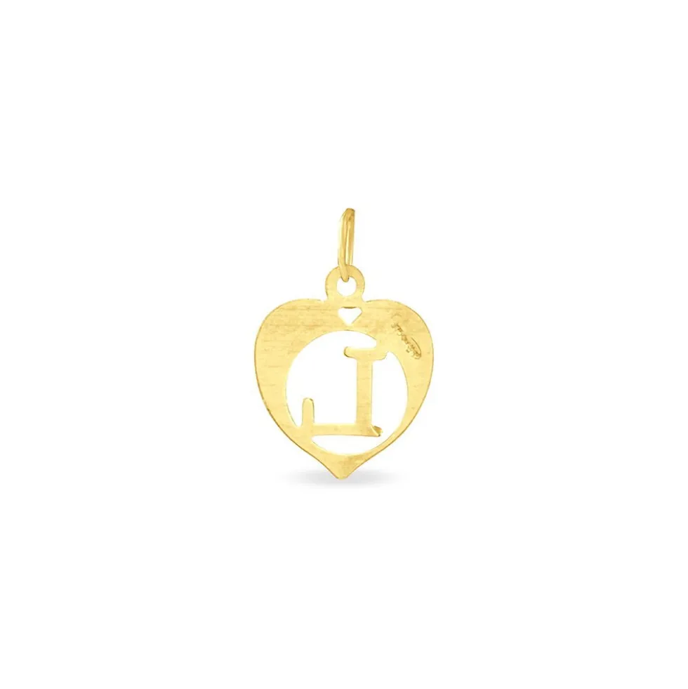 Pendentif Eudocie Coeur Lettre Or Jaune