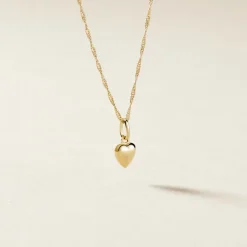 Pendentif Eudocie Coeur Lisse Or Jaune
