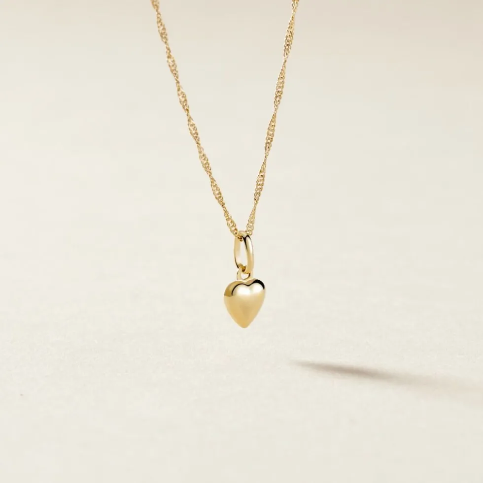 Pendentif Eudocie Coeur Lisse Or Jaune