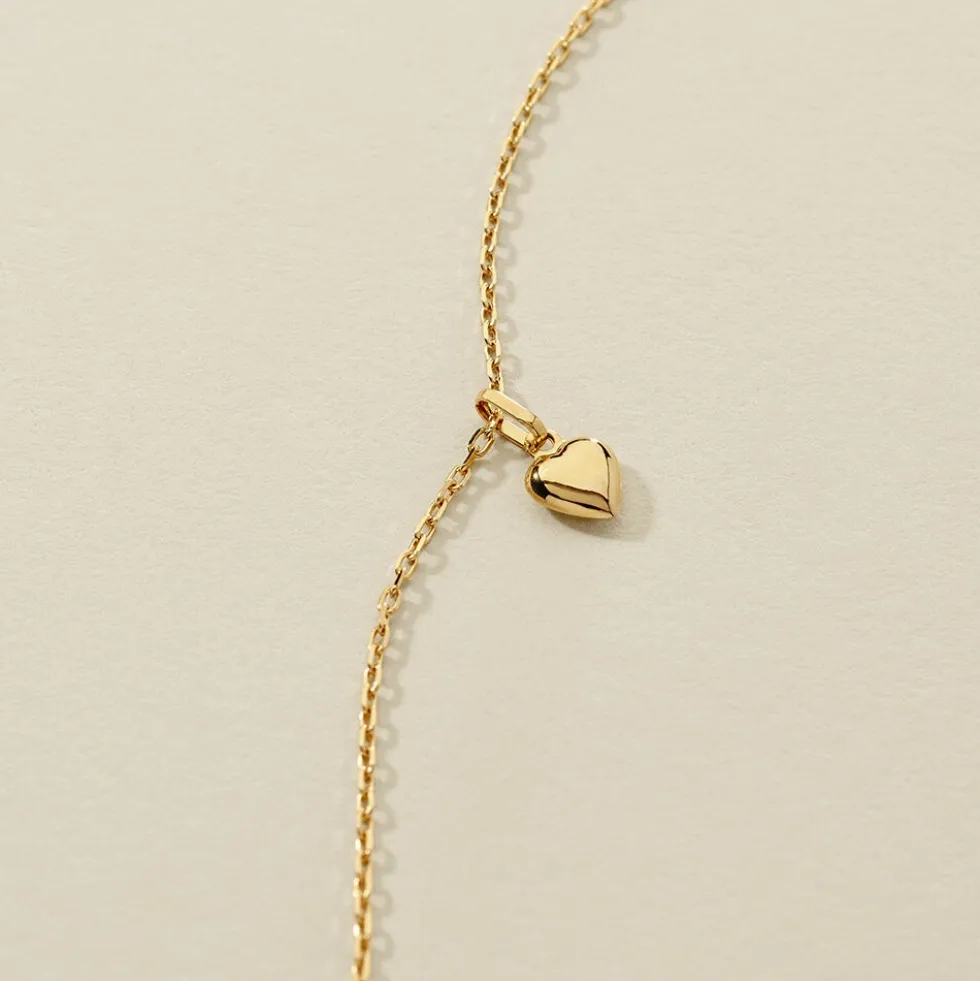 Pendentif Eudocie Coeur Lisse Or Jaune