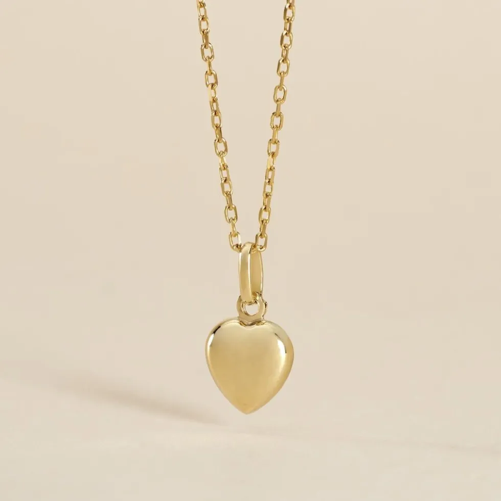 Pendentif Eudocie Coeur Lisse Or Jaune