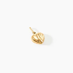 Pendentif Eudocie Coeur Stri Or Jaune