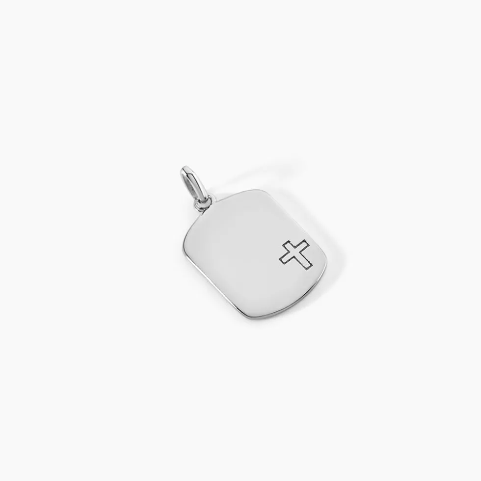 Pendentif Eulalio Argent Blanc