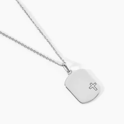 Pendentif Eulalio Argent Blanc