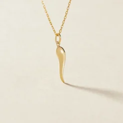 Pendentif Felicette Corne Abondance Or Jaune