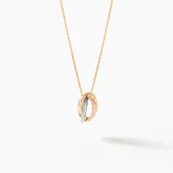 Pendentif Ferdinanda Entrelace Or Tricolore