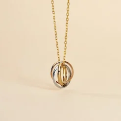 Pendentif Ferdinanda Entrelace Or Tricolore